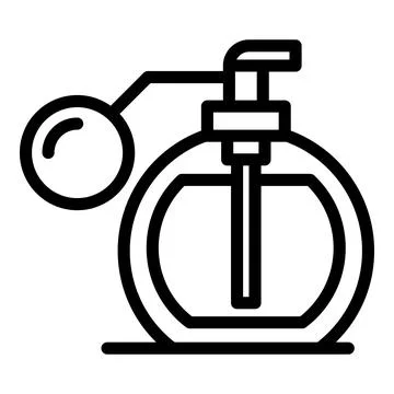 Perfume bottle icon outline vector. Parfum spray Illustration