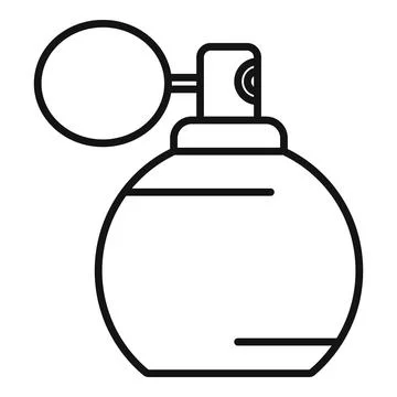 Perfume bottle icon outline vector. Treatment female イラスト素材