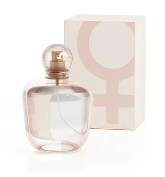 Perfume bottle isolated on white background. 3D illustration Stock Illustration