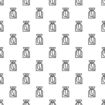 Perfume bottle line art seamless pattern background Stockillustratie