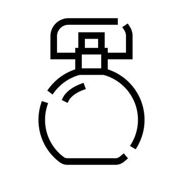 Perfume bottle line icon representing fragrance and beauty Stockillustratie