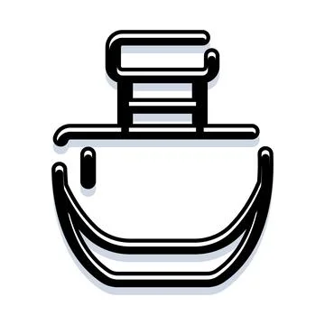 Perfume bottle line icon with shadow effect Illustration