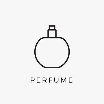 Perfume bottle line icon vector fragrance linear spray art cosmetic flat icon Stock-Illustration