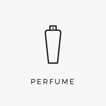 Perfume bottle line icon vector fragrance linear spray art cosmetic flat icon Stock-Illustration