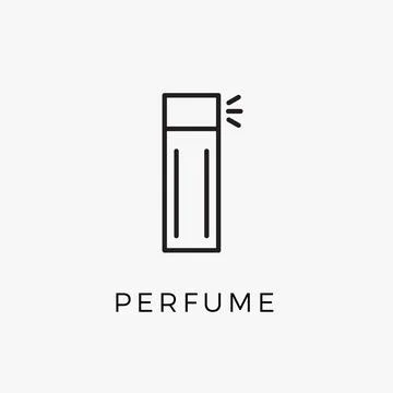 Perfume bottle line icon vector fragrance linear spray art cosmetic flat icon Illustration