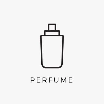 Perfume bottle line icon vector fragrance linear spray art cosmetic flat icon 스톡 일러스트