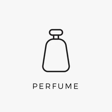 Perfume bottle line icon vector fragrance linear spray art cosmetic flat icon Illustration