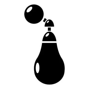 Perfume bottle paris icon, simple black style 库存插图