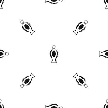 Perfume bottle pattern seamless black Stock-Illustration