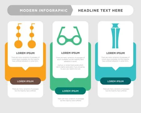 Perfume bottle, Rectangular eyeglasses, Dangling earrings infographic Stock Illustration