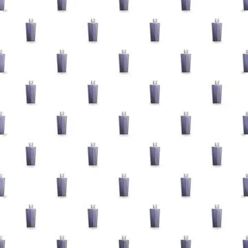 Perfume bottle seamless pattern creating a cosmetic background Stock Illustration