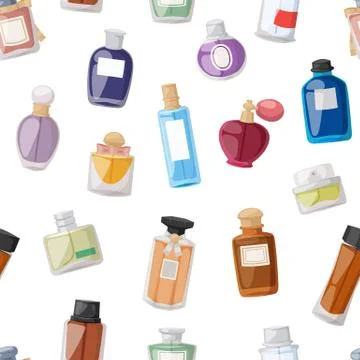 Perfume bottle seamless pattern Stock Illustration