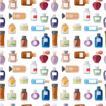 Perfume bottle seamless pattern Illustrazione stock