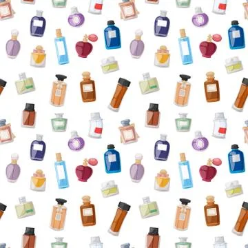 Perfume bottle seamless pattern Stock-Illustration