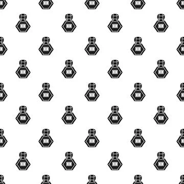 Perfume bottle seamless pattern repeating fragrance beauty motif Illustration