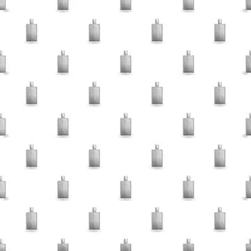Perfume bottle seamless pattern repeating fragrance cosmetic design Stock-Illustration
