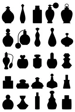 Perfume Bottle silhouette Stock Illustration