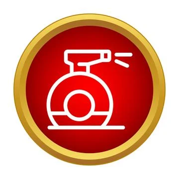 Perfume bottle spray icon inside red circle Stockillustratie