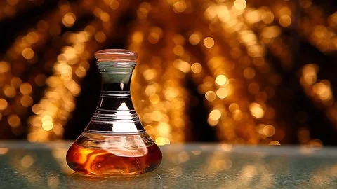 PERFUME BOTTLE STUDIO WORK Stock Footage 83794031