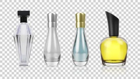 Perfume bottle, transparent background Stockillustratie