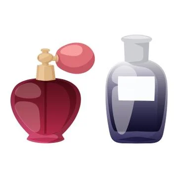 Perfume bottle vector set Illustrazione stock