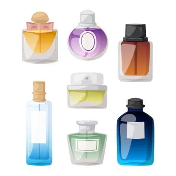 Perfume bottle vector set Illustrazione stock