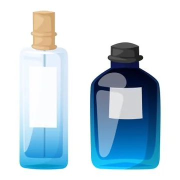 Perfume bottle vector template Illustration