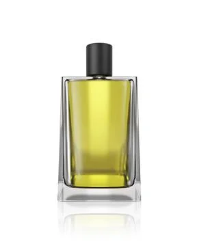 Perfume bottle on a white background. 3d render Stock-Illustration