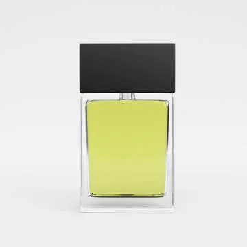Perfume bottle on a white background. 3d render Stockillustratie