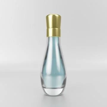Perfume bottle on a white background. 3d render Stockillustratie