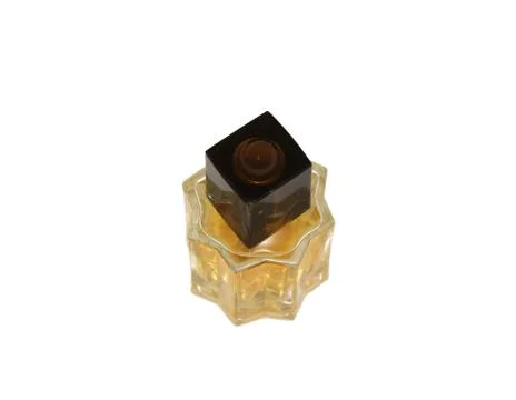 The perfume bottle on white background Stock Photos