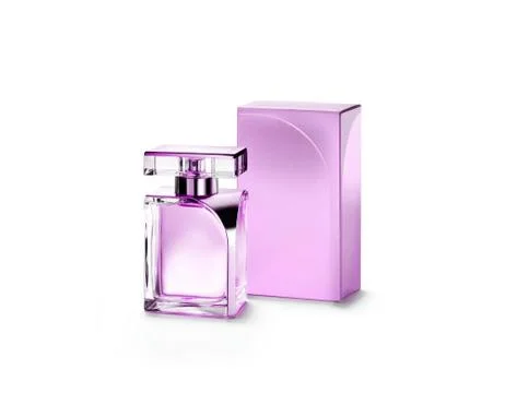 Perfume bottle on white background Foto stock