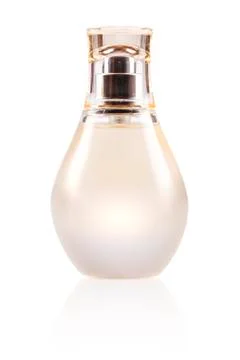 Perfume bottle on white background Foto stock