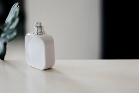Perfume Bottle White. Stock Photos