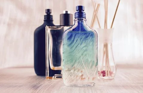 Perfume bottles concept Stock Photos