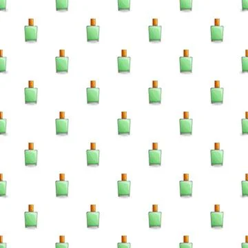 Perfume bottles creating a seamless repeating pattern Stock Illustration
