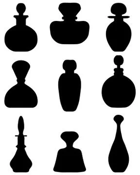 Perfume bottles Stock Illustration