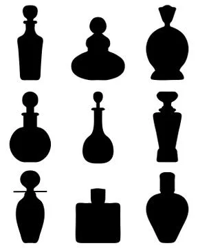 Perfume bottles Stock Illustration