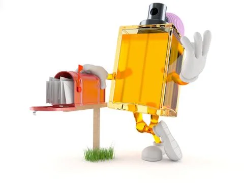 Perfume character with mailbox Stock-Illustration