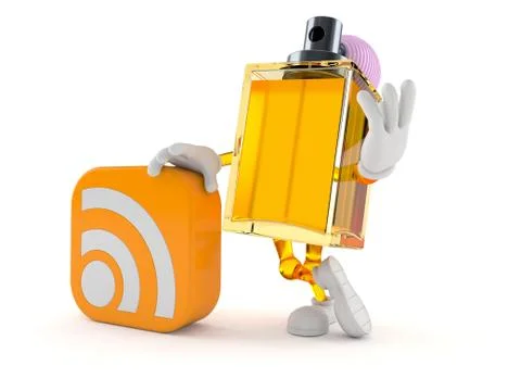 Perfume character with RSS icon Stock-Illustration