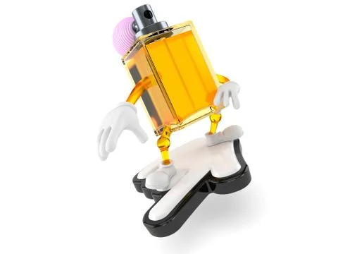 Perfume character surfing on cursor Stock-Illustration