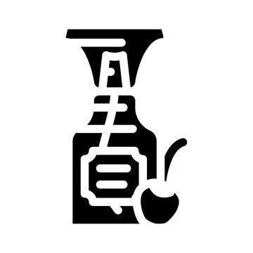 Perfume cherry glyph icon vector illustration Illustrazione stock