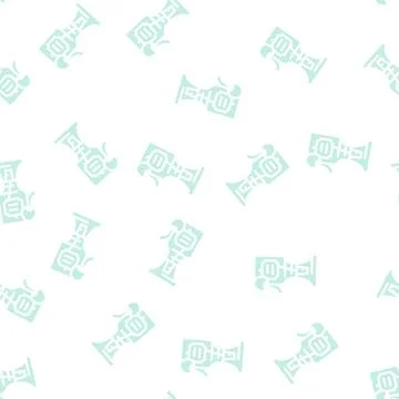 Perfume cherry glyph vector seamless pattern Stock Illustration