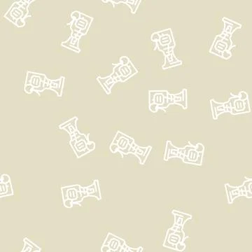 Perfume cherry line vector seamless pattern Stock Illustration