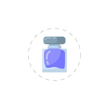 Perfume colourful flat vector icon Stock Illustration