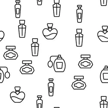 Perfume Containers Vector Seamless Pattern Ilustración de archivo
