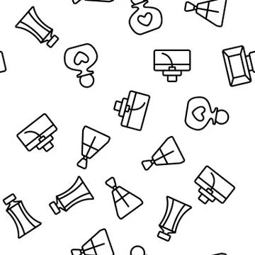 Perfume Containers Vector Seamless Pattern イラスト素材