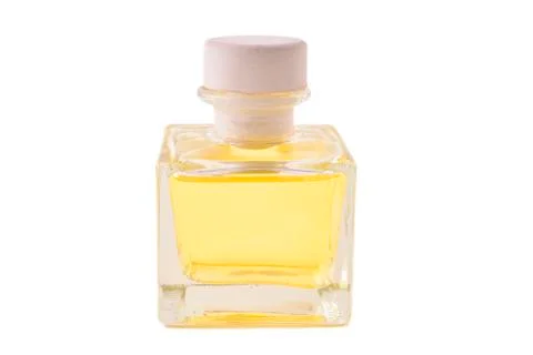 Perfume (diffuser scent) bottle isolated on white with clipping path Foto stock