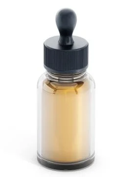 Perfume dropper containing yellow liquid Stock Illustration