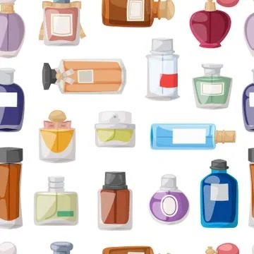 Perfume glamour seamless pattern vector Illustrazione stock